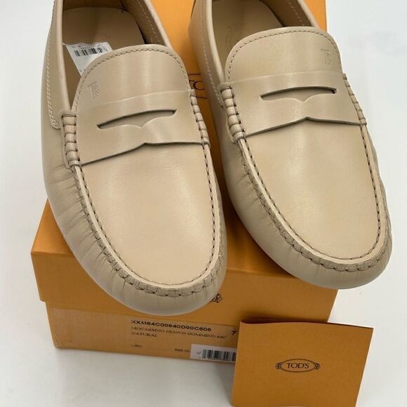 Men’s Tod’s leather driver loafers size 7.5 made in Italy main image 4